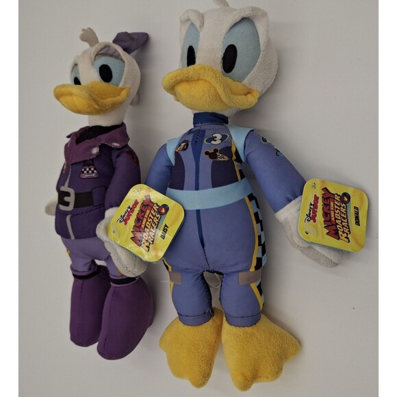 Just Play Angry Disney Donald & Daisy Duck Plush Roadster Racers 9 inch - Picture 3 of 7